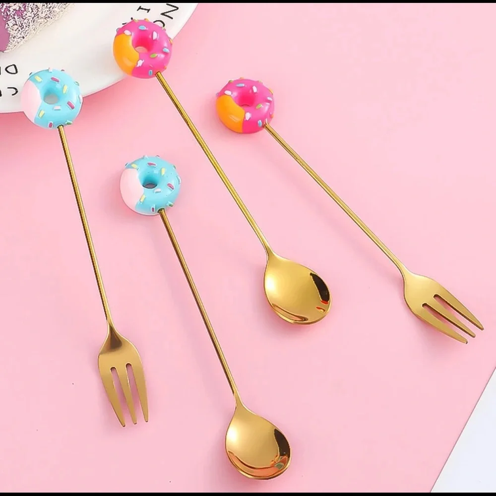 NEW Set of 8 Mini Stainless Steel Utensils - Picture 4 of 11